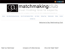 Tablet Screenshot of gaymatchmakingclub.com